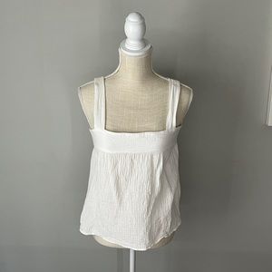 Gilli muslin white tank top